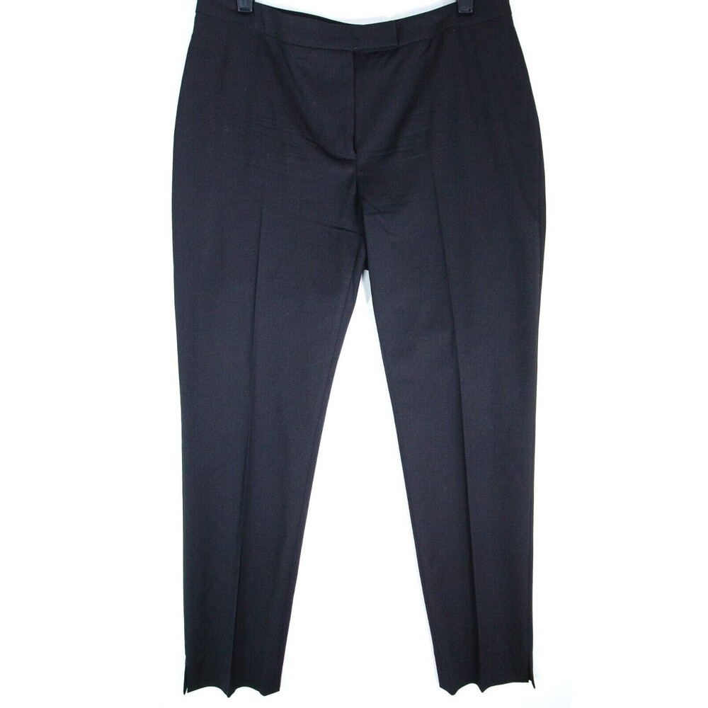 Cappellini Women's Dress Pants Black Size 44 Italian US 8 Tapered Ankle Trousers